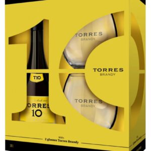 Бренди Torres 10 YO 0.7 в кор. + 2 glass