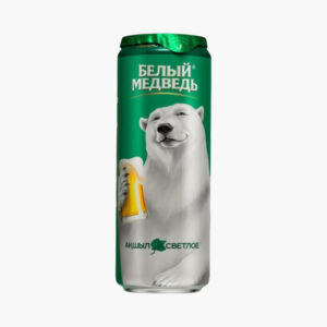 Пиво Белый медведь Светлое 0,45л ж/б