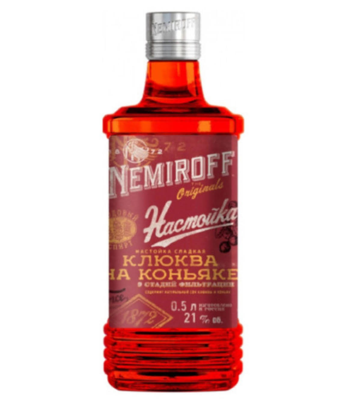 Настойка Клюква на коньяку Nemiroff 0.5