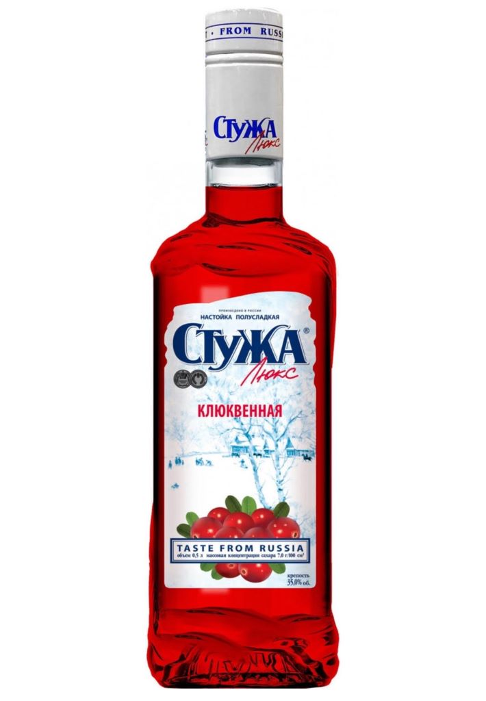 Настойка СТУЖА ЛЮКС КЛЮКВЕННАЯ пол/сл.0,5л