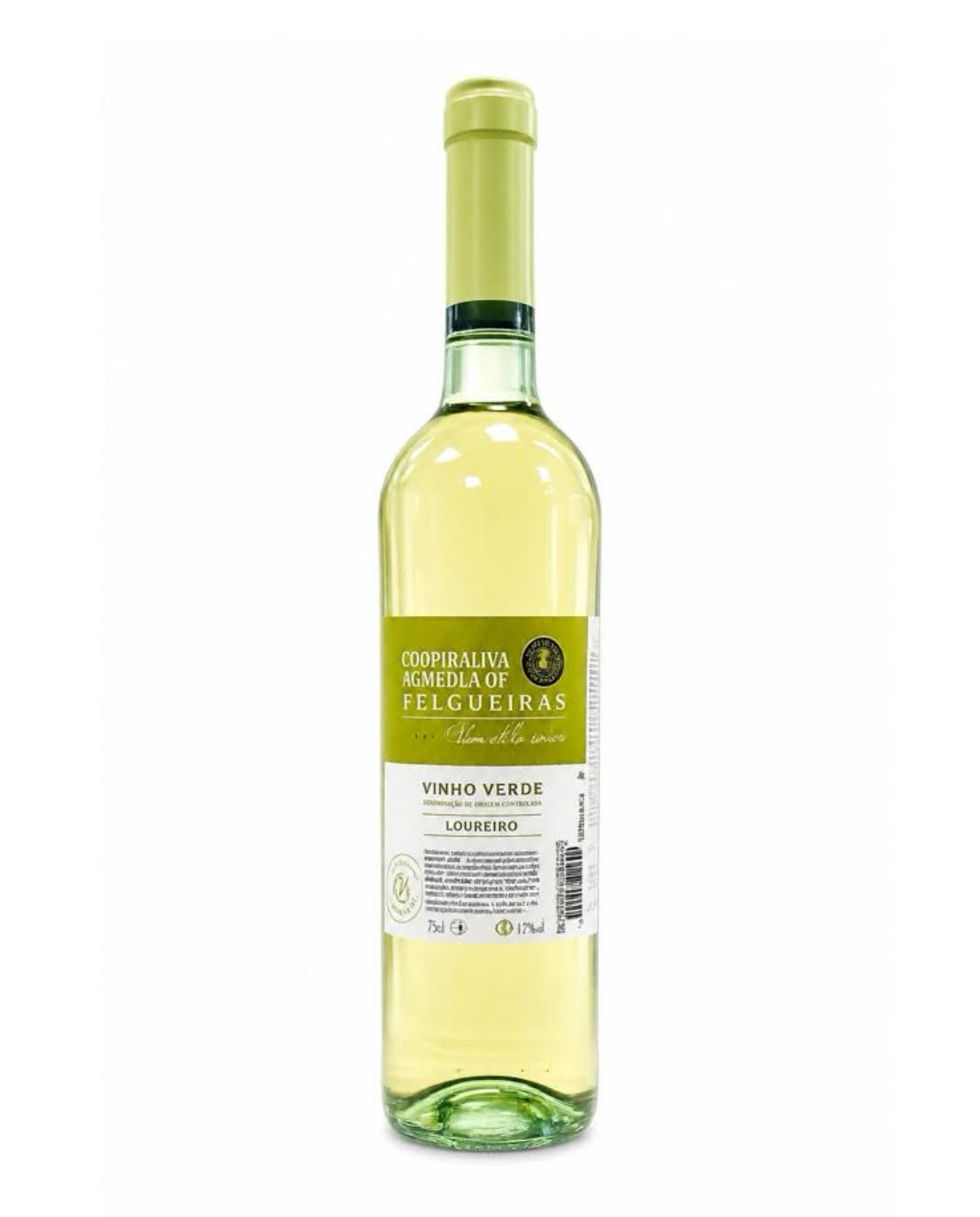 Вино Vinho Verde DOC COOPERATIVA A.FELGUEIRAS LOUREIRO бел/пол/сух.0,75л