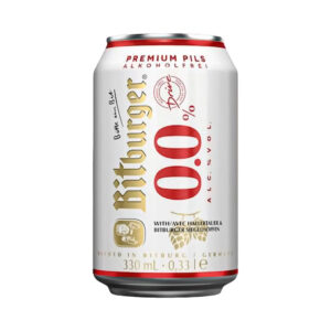 Пиво Bitburger светлое безалкогольное 0.33 ж/б