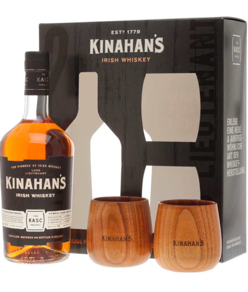 KINAHANS KASC PROJECT (B) IRISH WHISKEY в подарочной упаковке с деревянными чарками 0,7