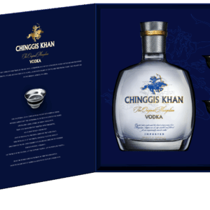CHINGGIS KHAN в подарочной упаковке + 2 пиалы водка 0,7