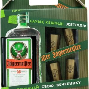 Ликер Jagermeister ПУ 1л с 4 шотами
