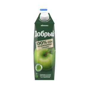 Добрый Яблочный сок осветленный 100% ДП 1л. (819307)