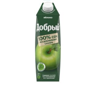 Добрый Яблочный сок осветленный 100% ДП 1л. (819307)