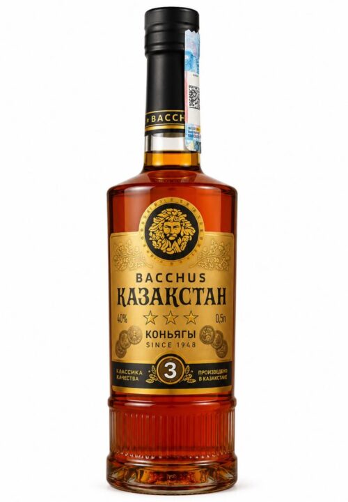 Коньяк Bacchus 3*** 40% (0,5L)