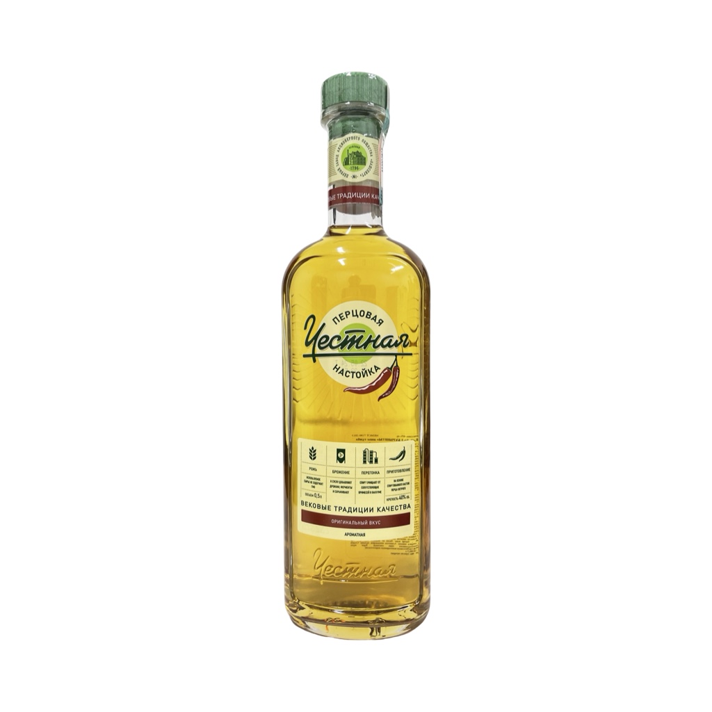 Настойка Честная Перцовая 40% (0,5L)