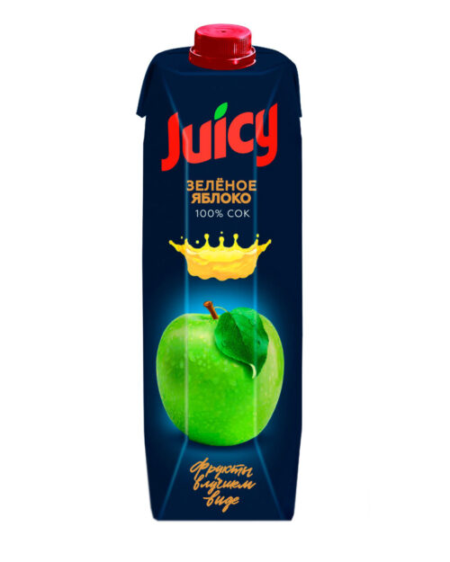 Сок Juicy Зеленое яблоко, Tetra Pak (0,95L)