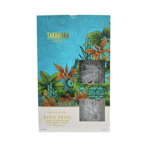 Ром Takamaka Zepis Kreol 43% + 2 Glass (0.7L)