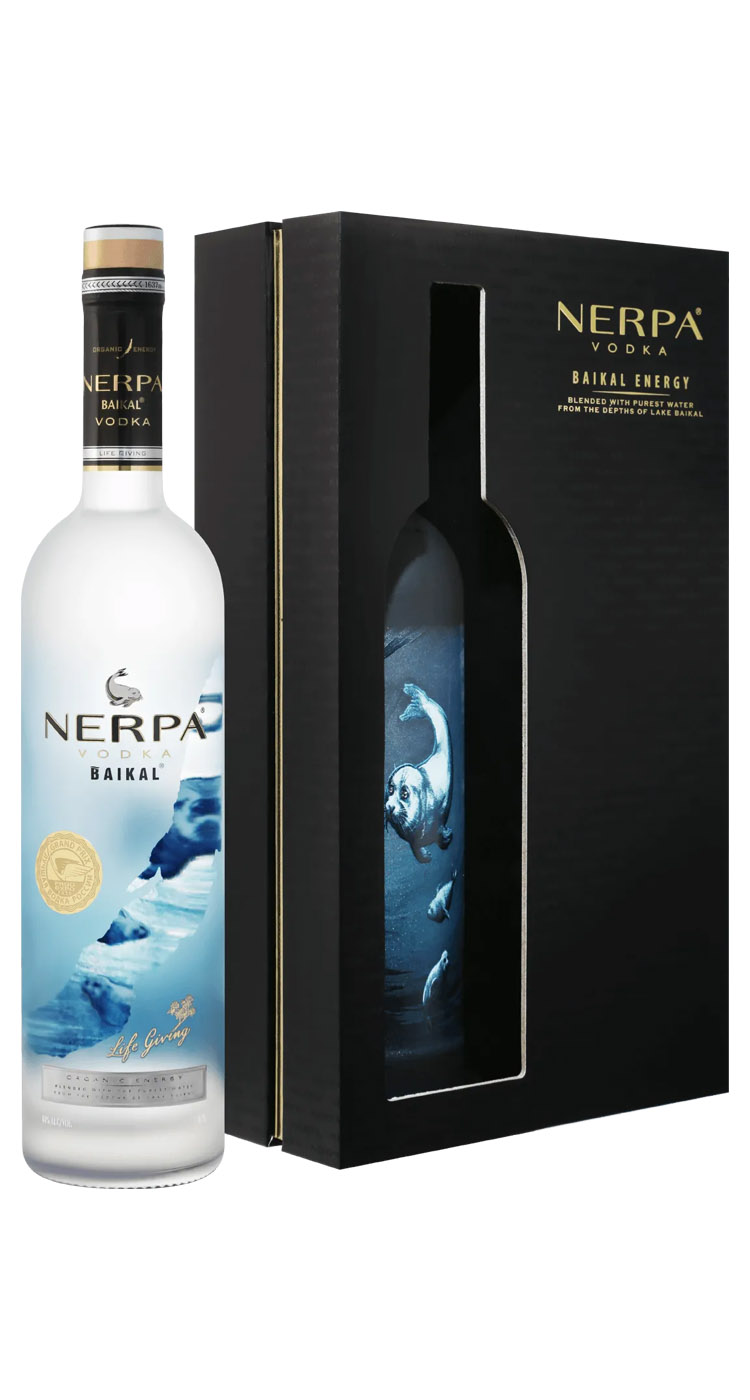 Водка Nerpa Baikal 40% + 2 Glass (0,7L)