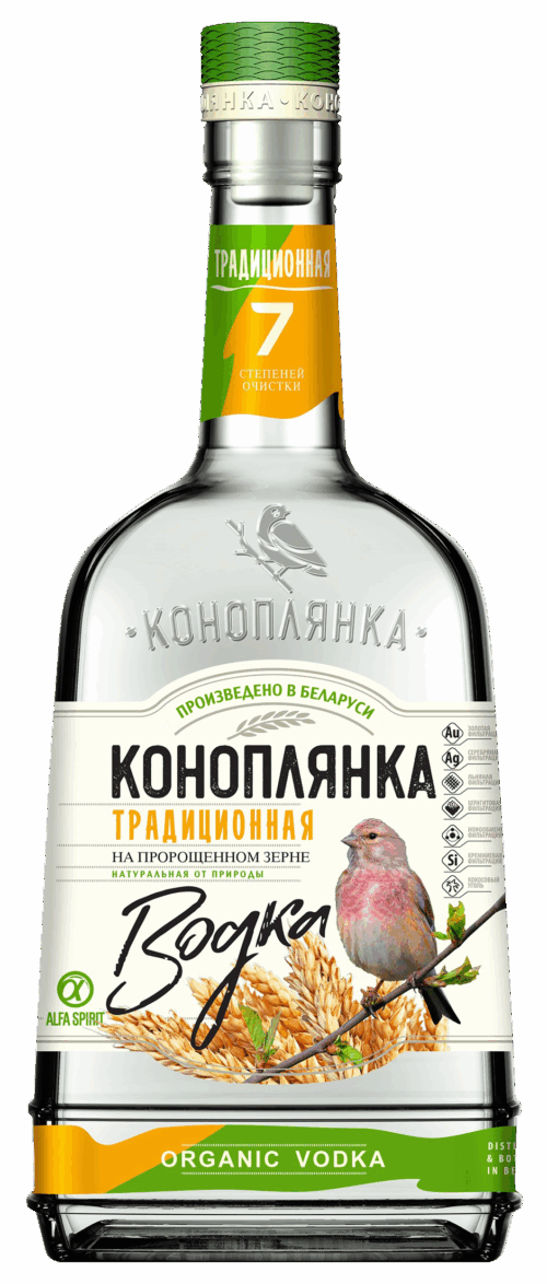 Водка Коноплянка Традиционная 40% (0,5L)