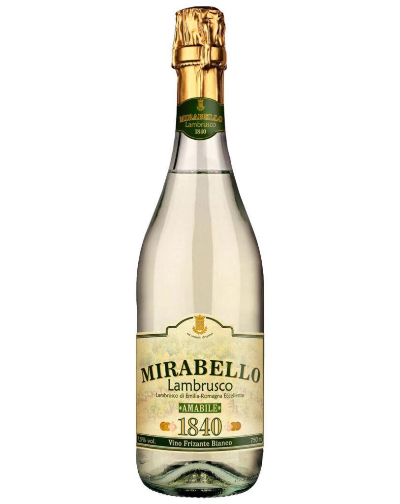 Игристое вино Chiarli 1860, Mirabello Bianco, Lambrusco di Emilia-Romagna IGT, 7.5% (0,75L)