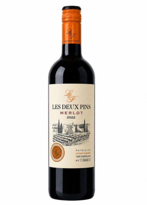 Вино Les Deux Pins Merlot, Pays d'Oc IGP 13,5% (0.75L)