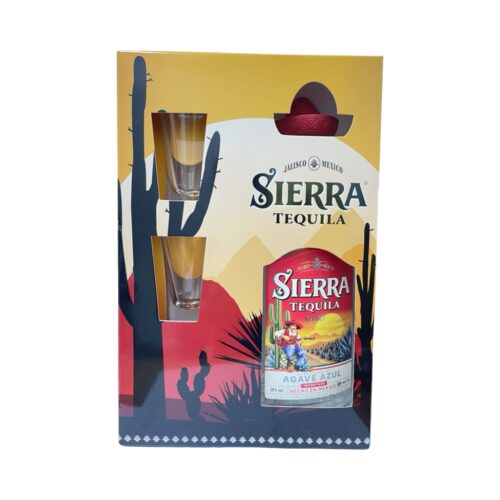 Текила Sierra Silver 38% + 2 Glass (0.7L)