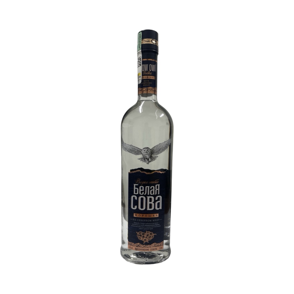 Водка Белая Сова Морошка на Северном Меду 40% (0,5L)