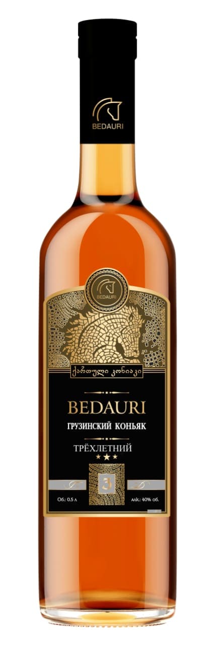 Коньяк Грузинский Bedauri 3 года 40% (0,5L)