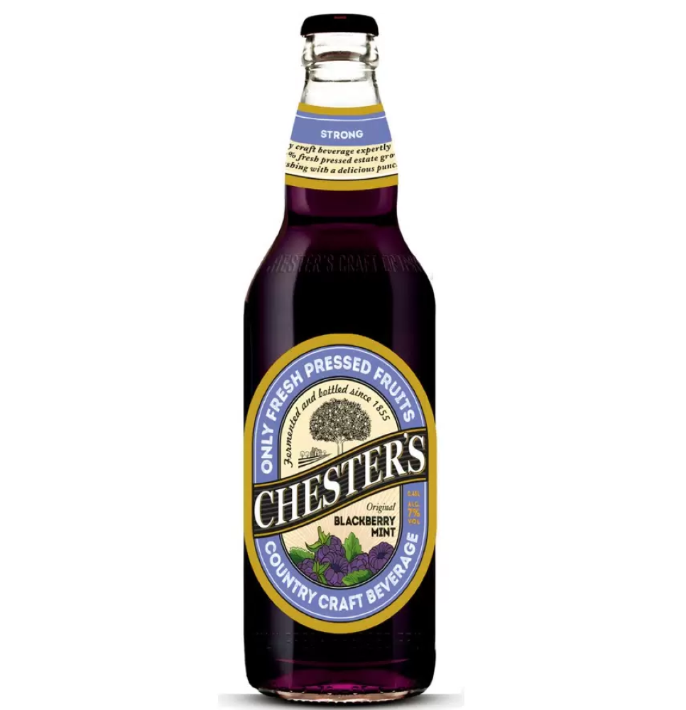 Пивной напиток Chester`s Blackberry-Mint 7% Glass (0,45L)
