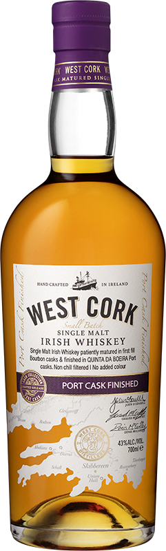 Виски West Cork Single Malt Port Cask 43% (0.7L)