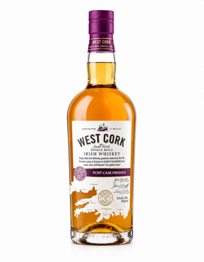 Виски West Cork Single Malt Port Cask 43% (0.7L)
