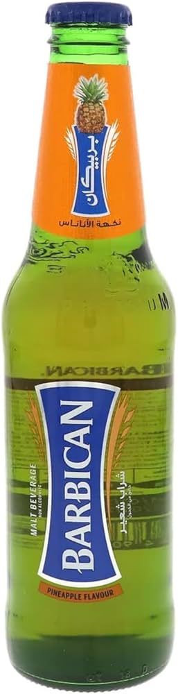 Газированный солодовый напиток Barbican Pineapple, 0%, Glass (0,33L)