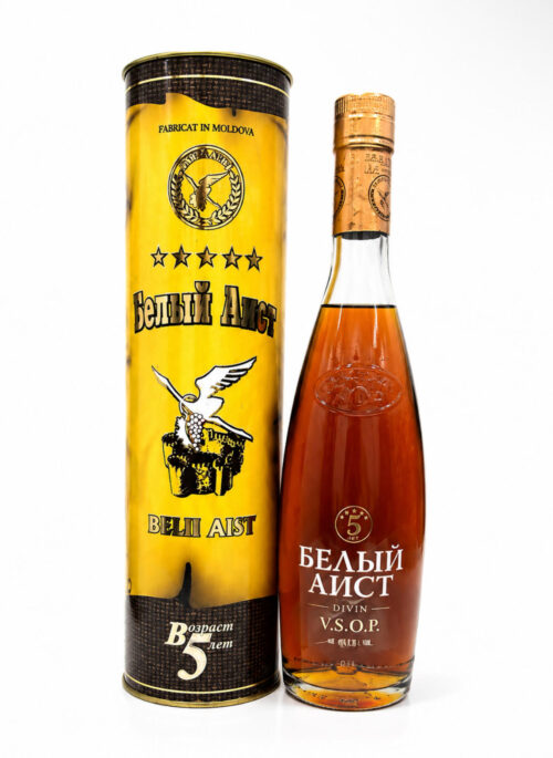 Бренди Белый Аист 5YO 40% in Tube (0.5L)