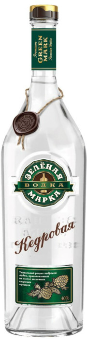 Водка Зеленая Марка Кедровая 40% (0,1L)
