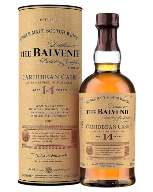 Виски The Balvenie Caribbean Cask 14 YO 43% in Tube (0,7L)