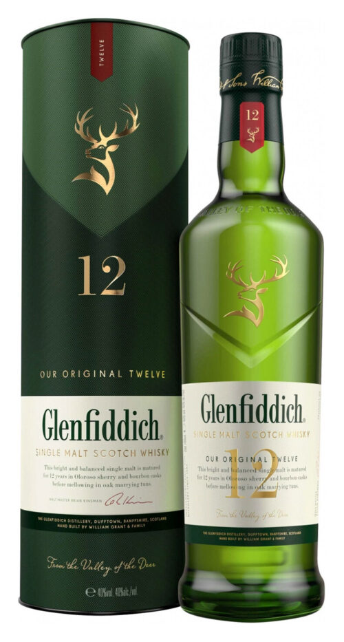 Виски Glenfiddich 12 YO 40% in Tube (0,5L)