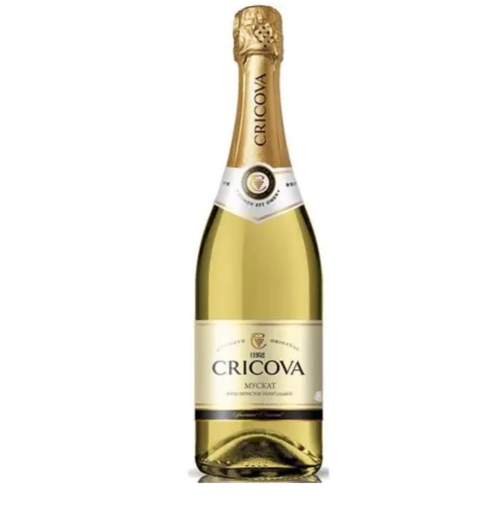 Игристое вино Cricova Muscat, Demidulce 10.5-13.5%, (0.75L)