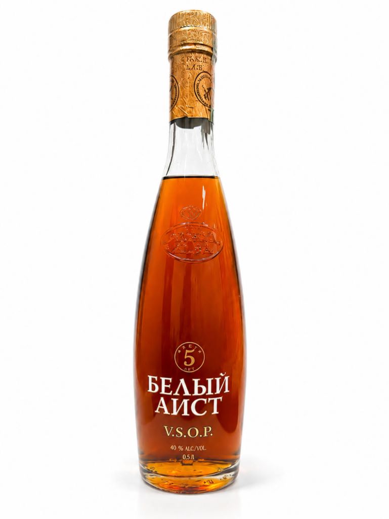 Бренди Белый Аист V.S.O.P 5YO, 40% (0.5L)