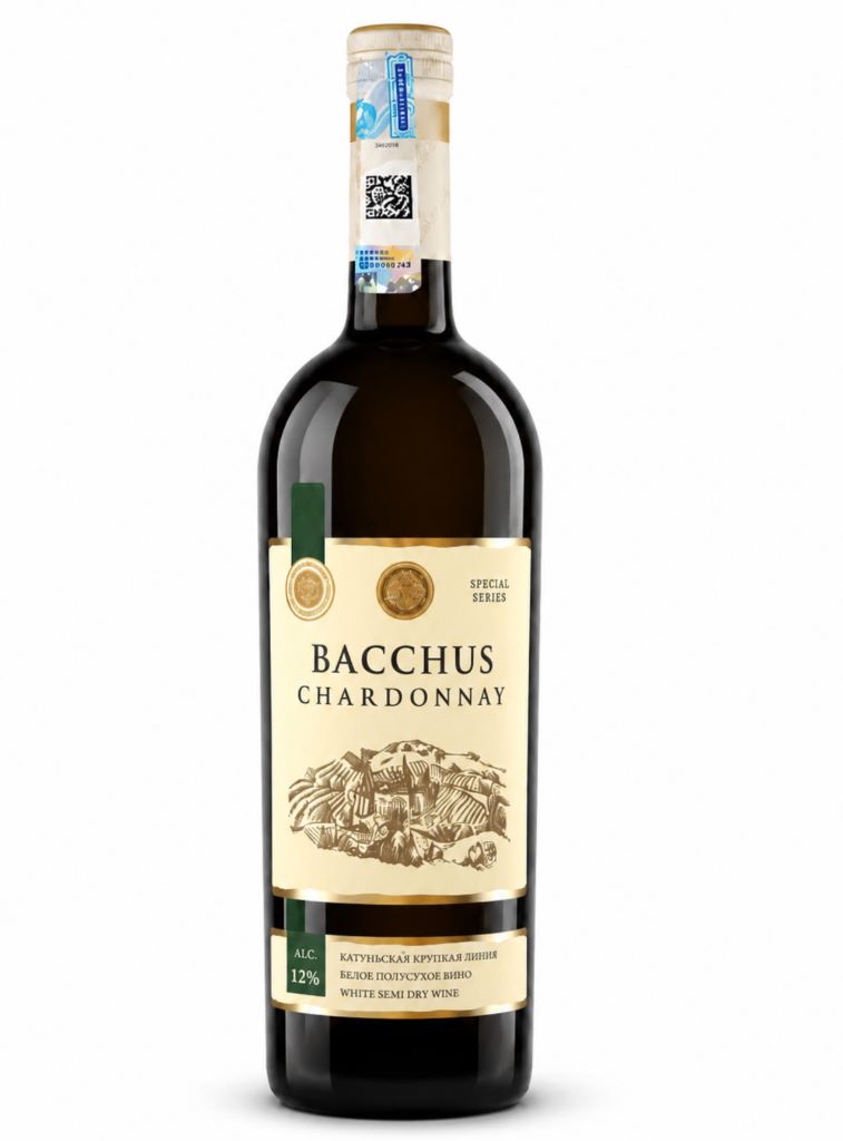 Вино Bacchus Chardonay White Semi Dry 12% (0,75L)