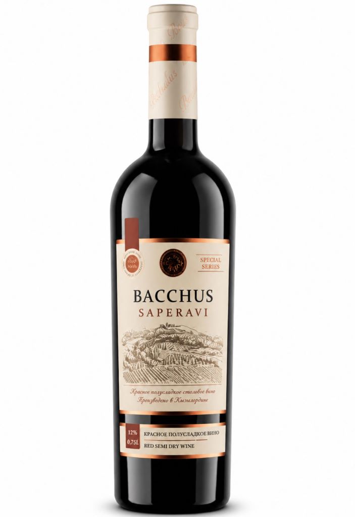 Вино Bacchus Saperavi Red Semi Dry 12% (0.75L)