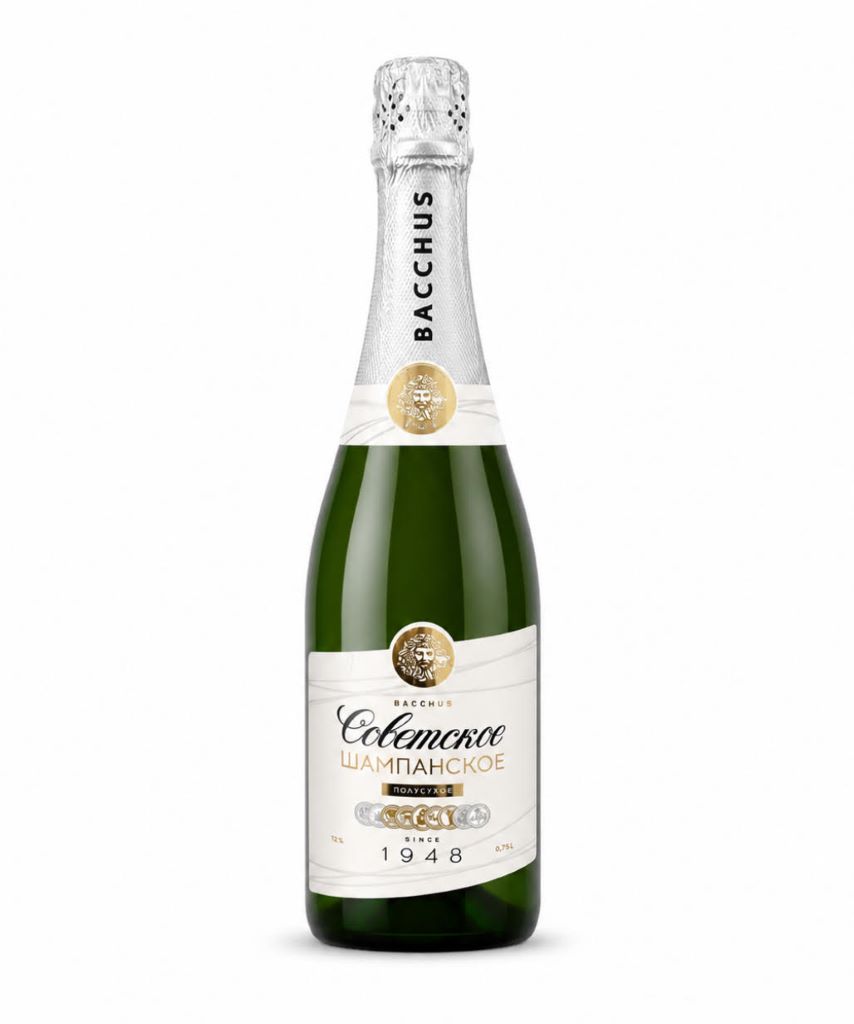 Игристое вино Бахус Советское Шампанское полусухое 12% (0,75L)