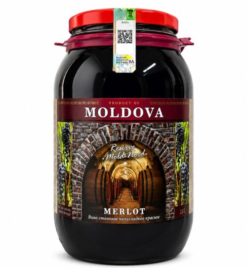 Вино Молдова Merlot 10,5-12% (2L)