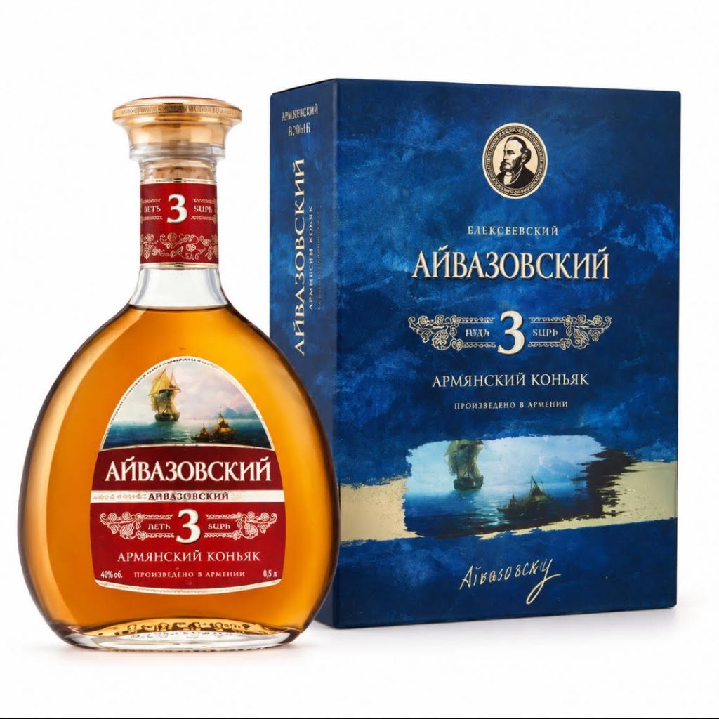 Коньяк Айвазовский 3YO 40% in Box (0.5L)